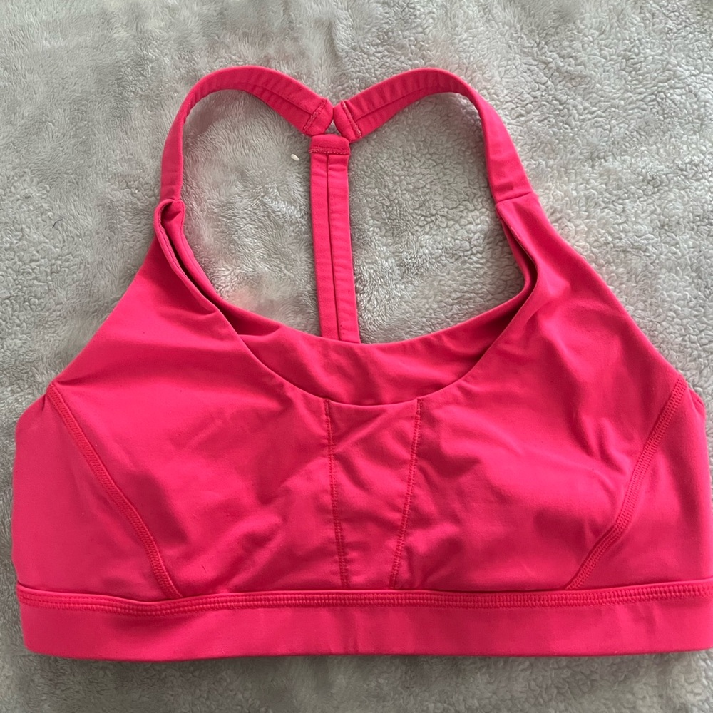 Lululemon Pink Racerback Bra Moisture-Wicking Support